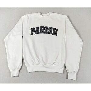 Champion Sweatshirt Mens XS White Parish Episcopal‎ Dallas Texas Church Casual